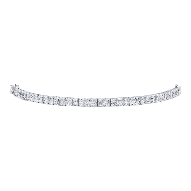 27 Carat D – F Flawless – VS2 Radiant Cut Diamond Bracelet