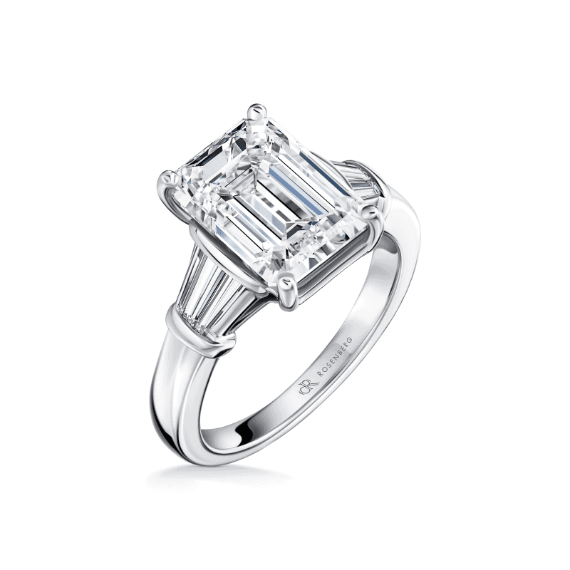 5 Carat F VS2 Emerald Cut Diamond Ring