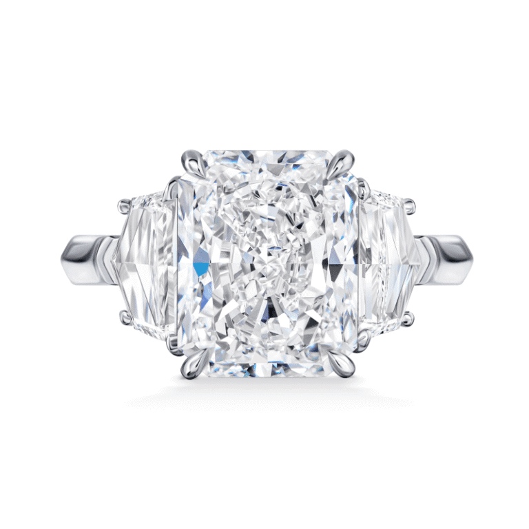 5 Carat F VS1 Radiant Cut Diamond Ring