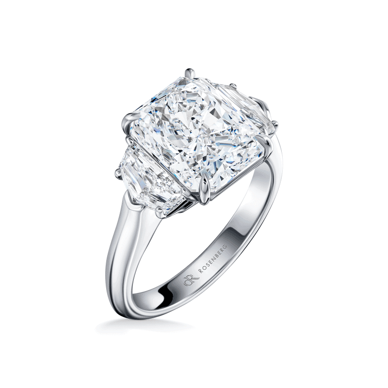 5 Carat F VS1 Radiant Cut Diamond Ring