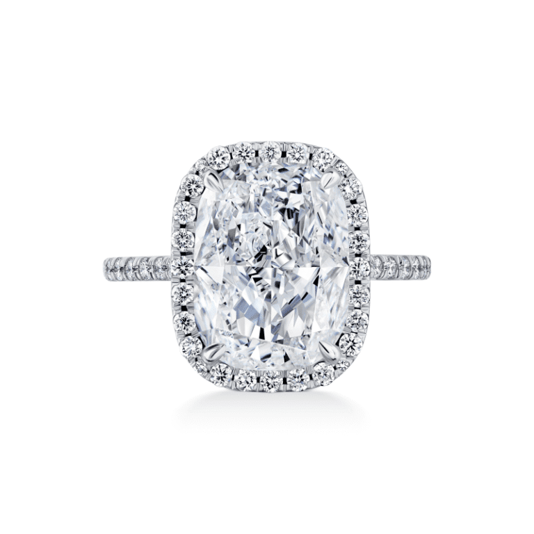 5 Carat D VS1 Cushion Cut Diamond Ring