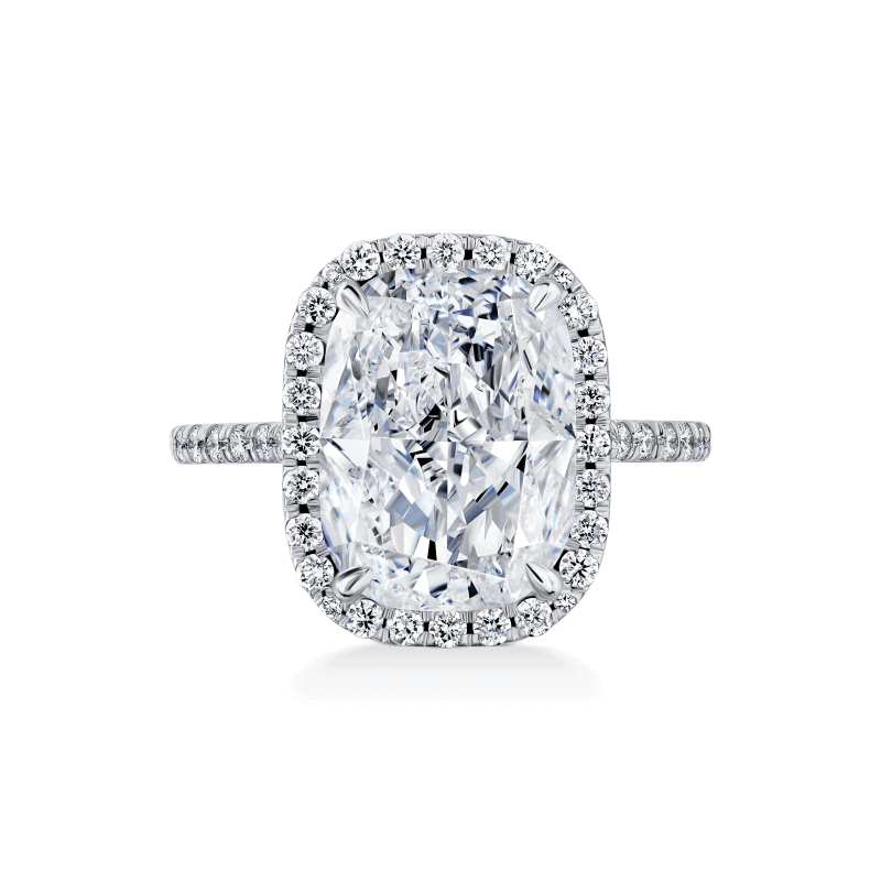 5 Carat D VS1 Cushion Cut Diamond Ring