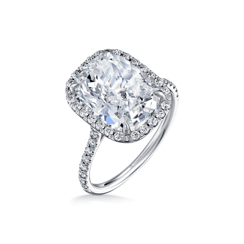 5 Carat D VS1 Cushion Cut Diamond Ring