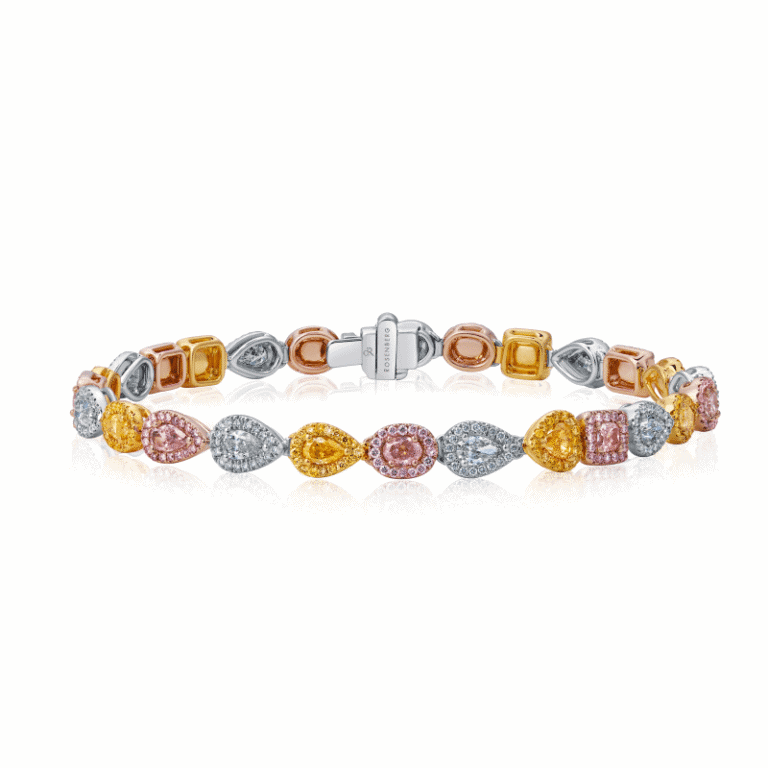 5 Carat Mixed Multi Color Diamond Bracelet