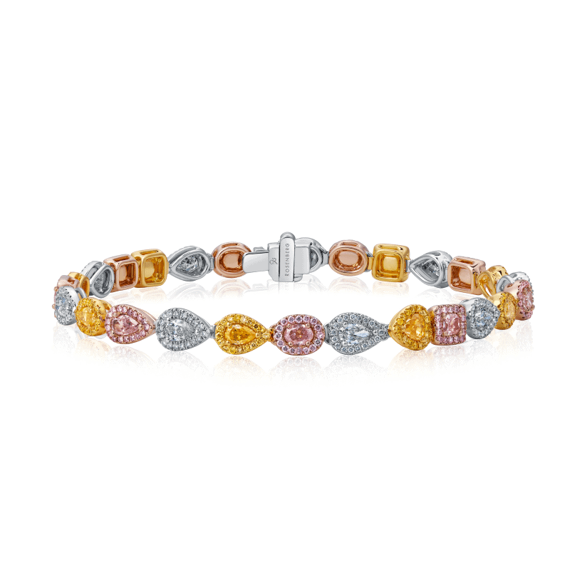 5 Carat Mixed Multi Color Diamond Bracelet
