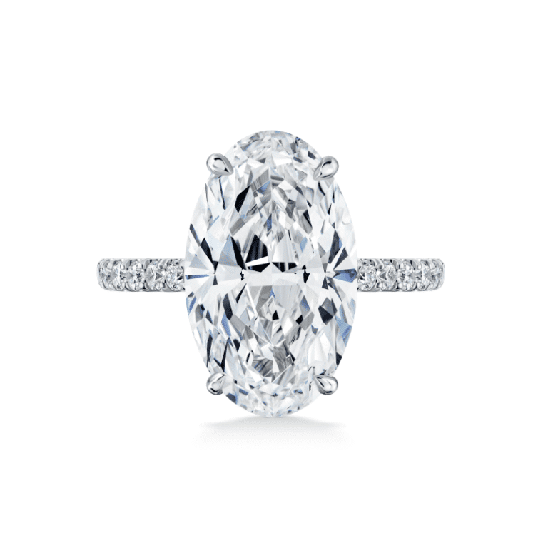 5 Carat D VS2 Oval Cut Diamond Ring