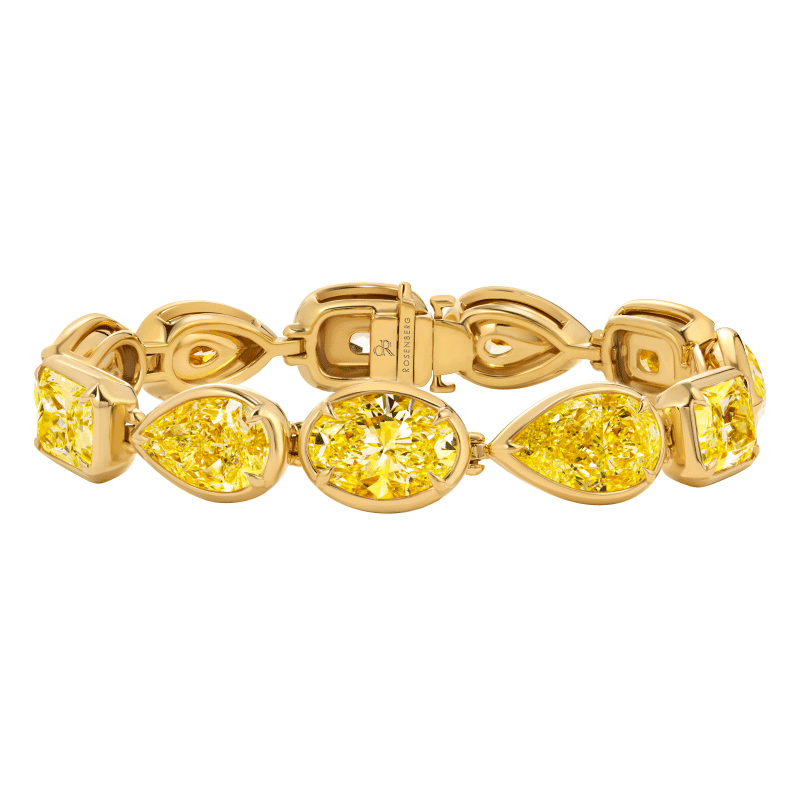 51 Carat Fancy Yellow VVS1-VVS2 Mix Shape Diamond Bracelet