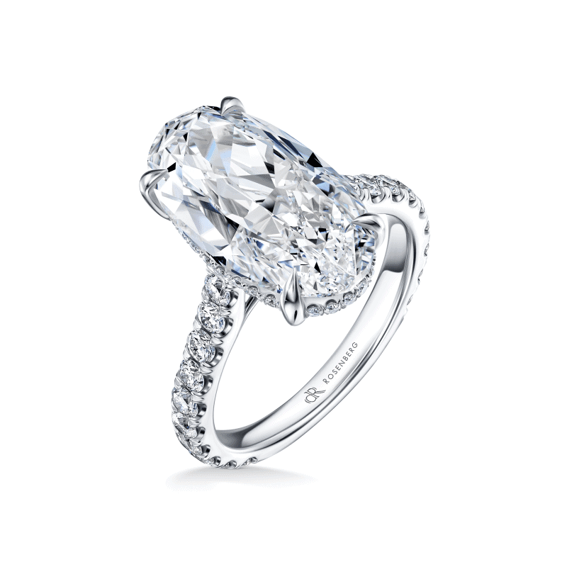 6 Carat D VS2 Oval Cut Diamond Ring
