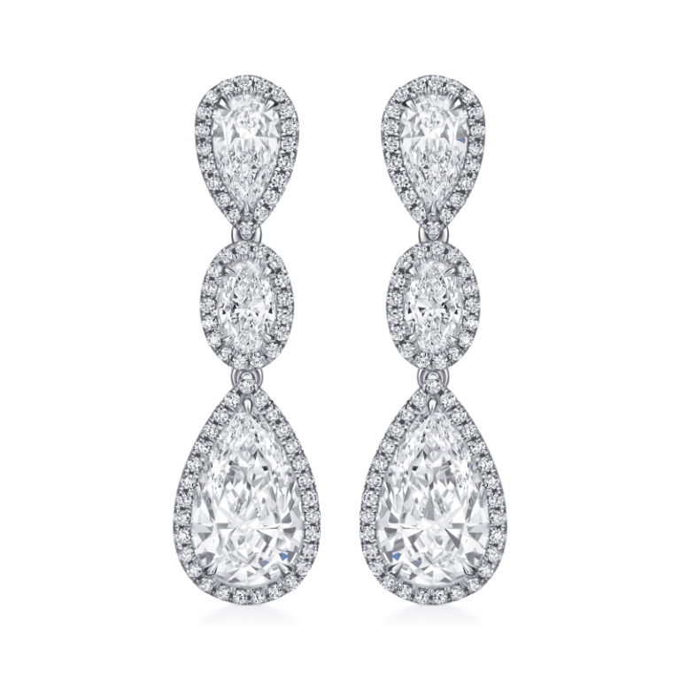 6 Carat F VS1 Oval Cut Diamond Earrings