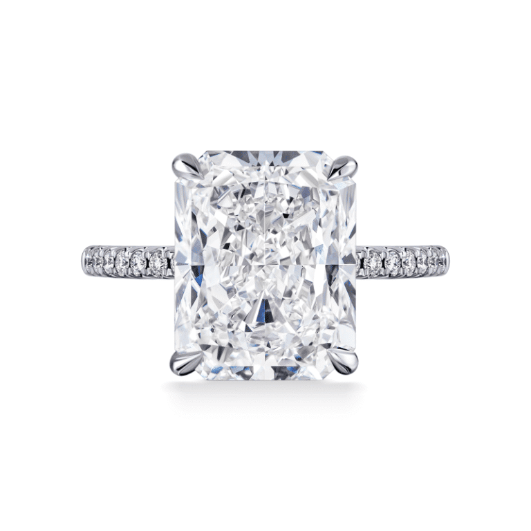 7 Carat H VS1 Radiant Cut Diamond Ring