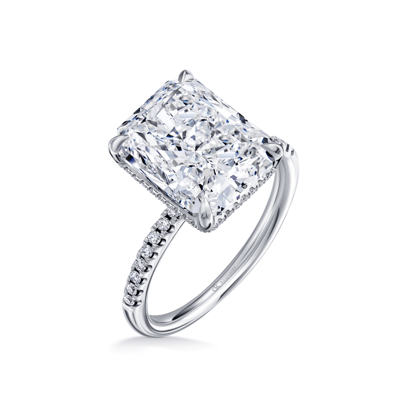 7 Carat H VS1 Radiant Cut Diamond Ring