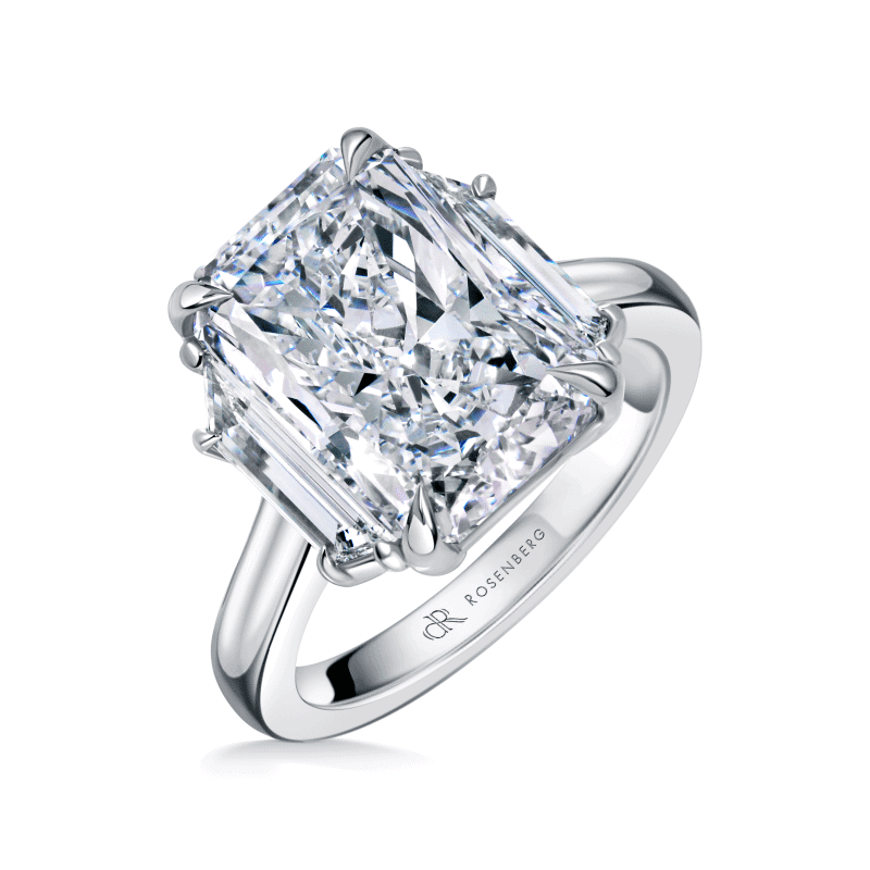 7 Carat E VS1 Radiant Cut Diamond Ring