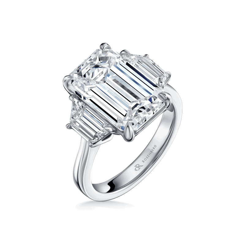 7 Carat H VS1 Emerald Cut Diamond Ring