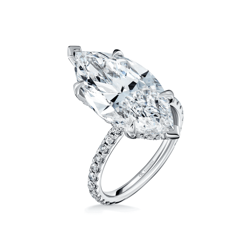 8 Carat H VS2 Marquise Shape Diamond Ring