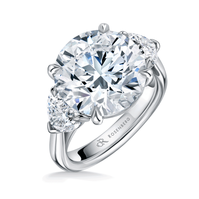 8 Carat E VS1 Round Cut Diamond Ring