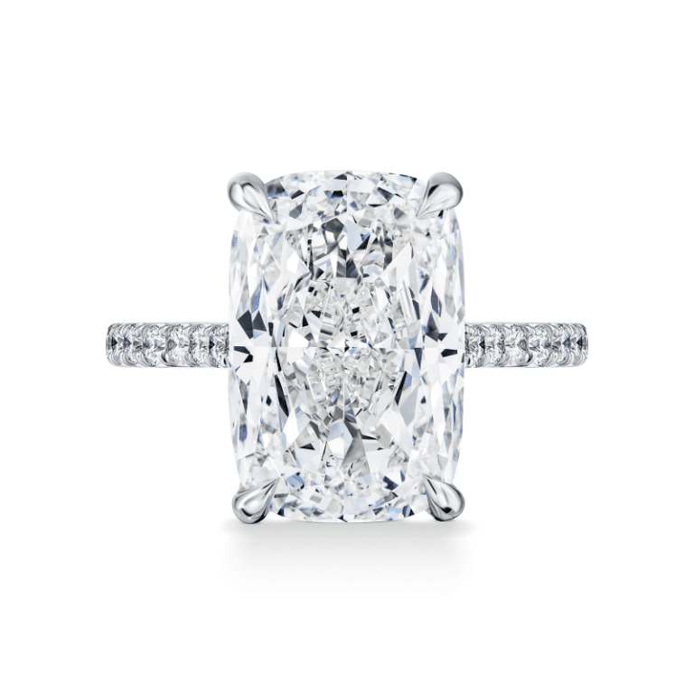 8 Carat H VS2 Cushion Cut Diamond Ring