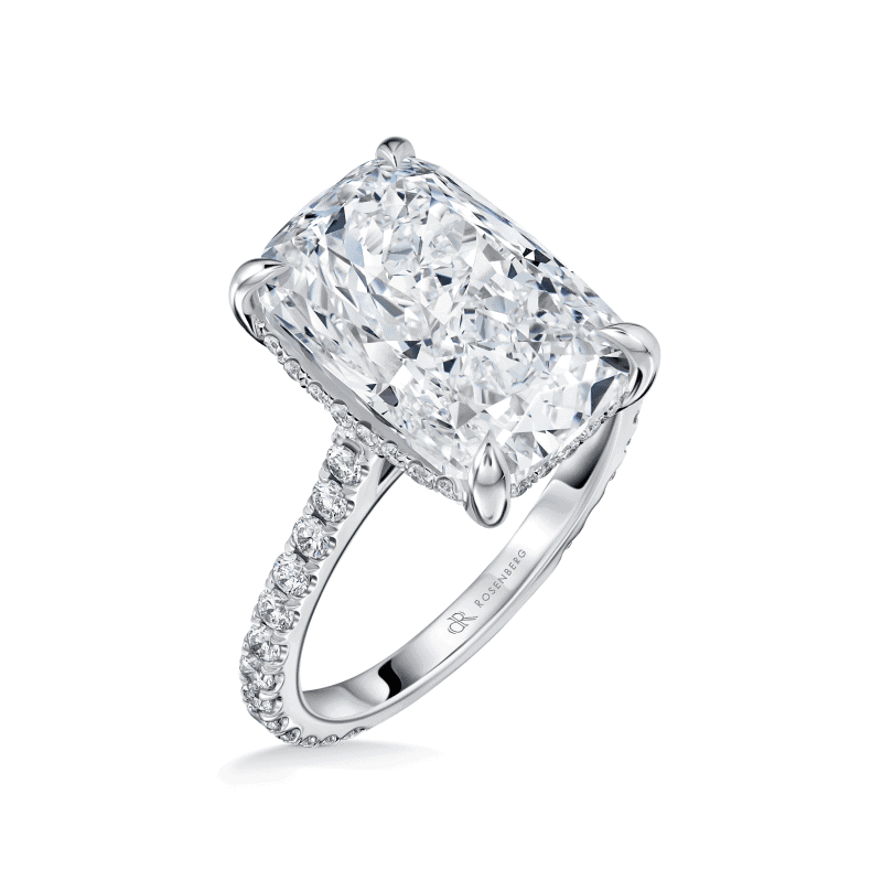 8 Carat H VS2 Cushion Cut Diamond Ring