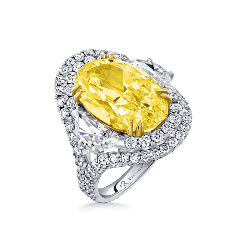 9ct Light Yellow SI1 Oval Cut Diamond Ring