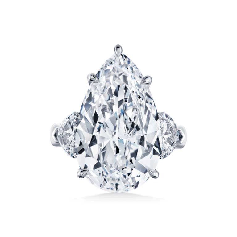 8ct D Flawless Pear Shape Diamond Ring