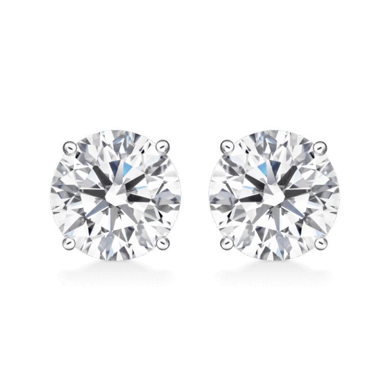 16 Carat D Flawless Round Brilliant Cut Diamond Stud Earrings