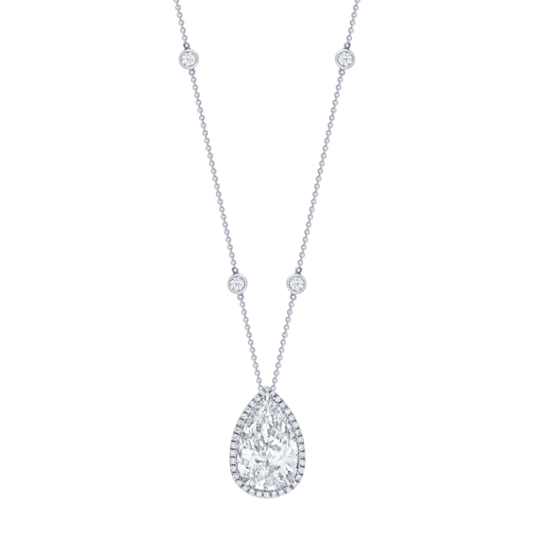 9ct I VS1 Pear Shape Diamond Pendant Necklace