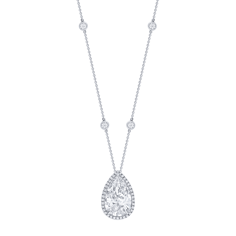 9ct I VS1 Pear Shape Diamond Pendant Necklace