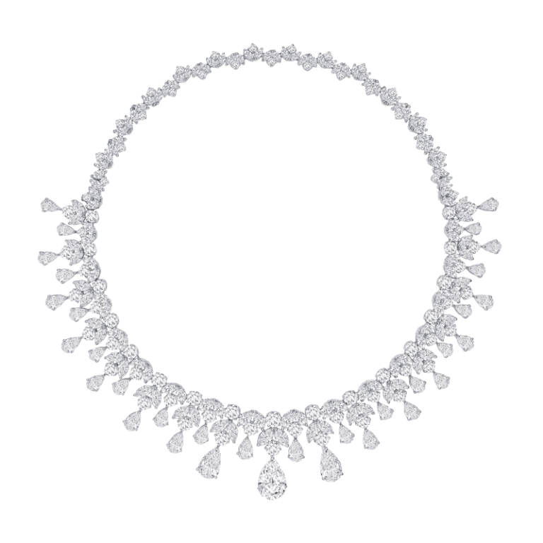 96 Carat D – F VS1 Round Brilliant Cut Diamond Necklace