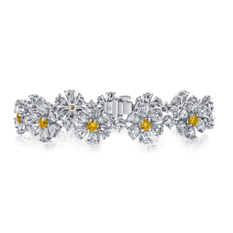 15 Carat Fancy Yellow & White Diamond Bracelet