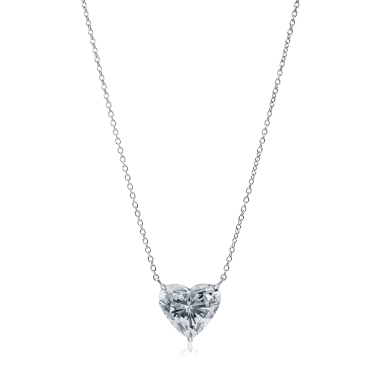 10 Carat D Flawless Heart Shape Diamond Pendant Necklace