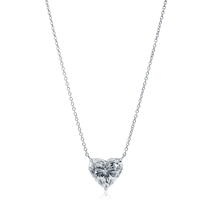10 Carat D Flawless Heart Shape Diamond Pendant Necklace
