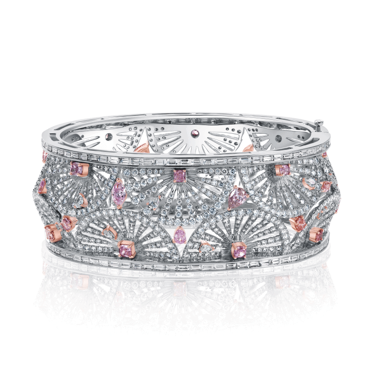 20 Carat Fan Bangal Diamond Bracelet