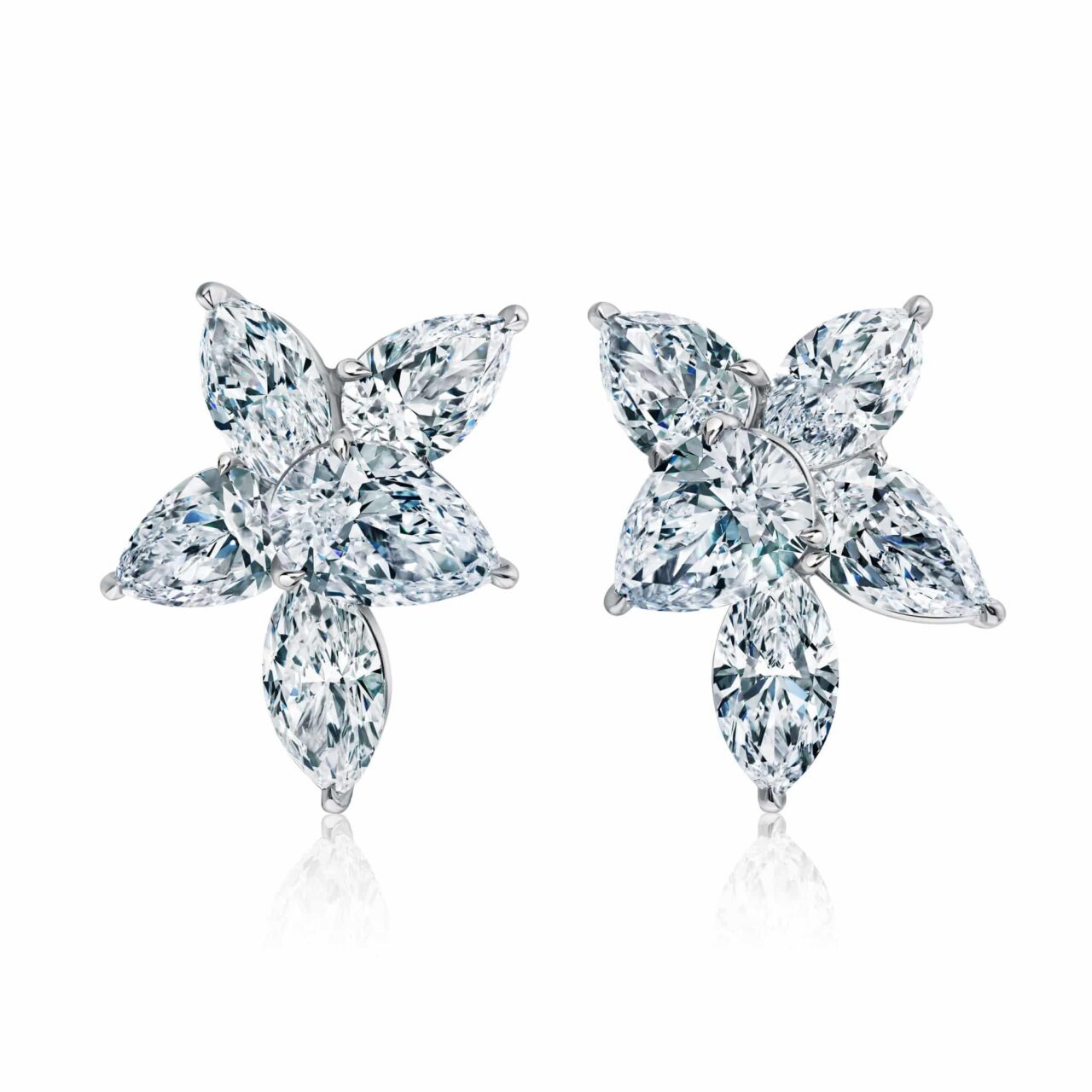 12 Carat Diamond Cluster Earrings