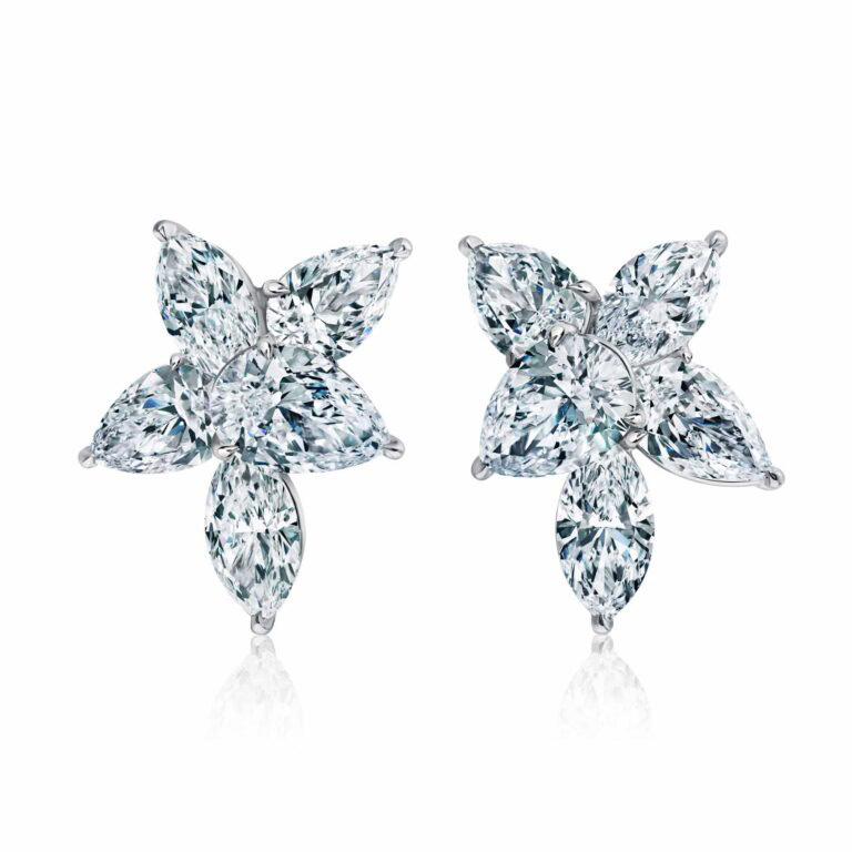 12 Carat Diamond Cluster Earrings