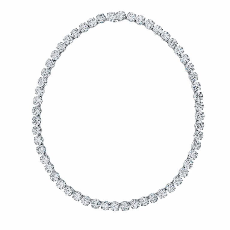 170 Carat I VS2-SI1 Opera Round Brilliant Cut Diamond Necklace