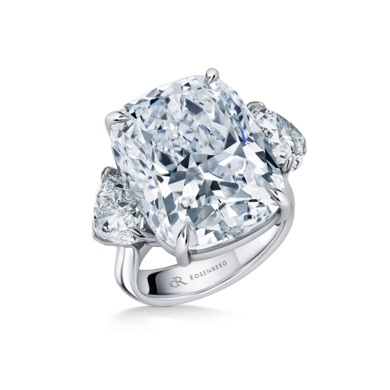 20 Carat D Flawless Cushion Cut Diamond Ring