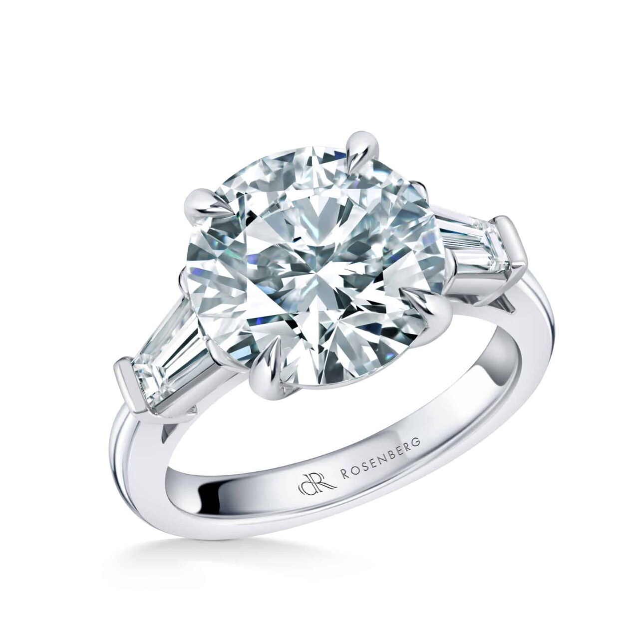 5 Carat F VVS2 Round Cut Diamond Ring