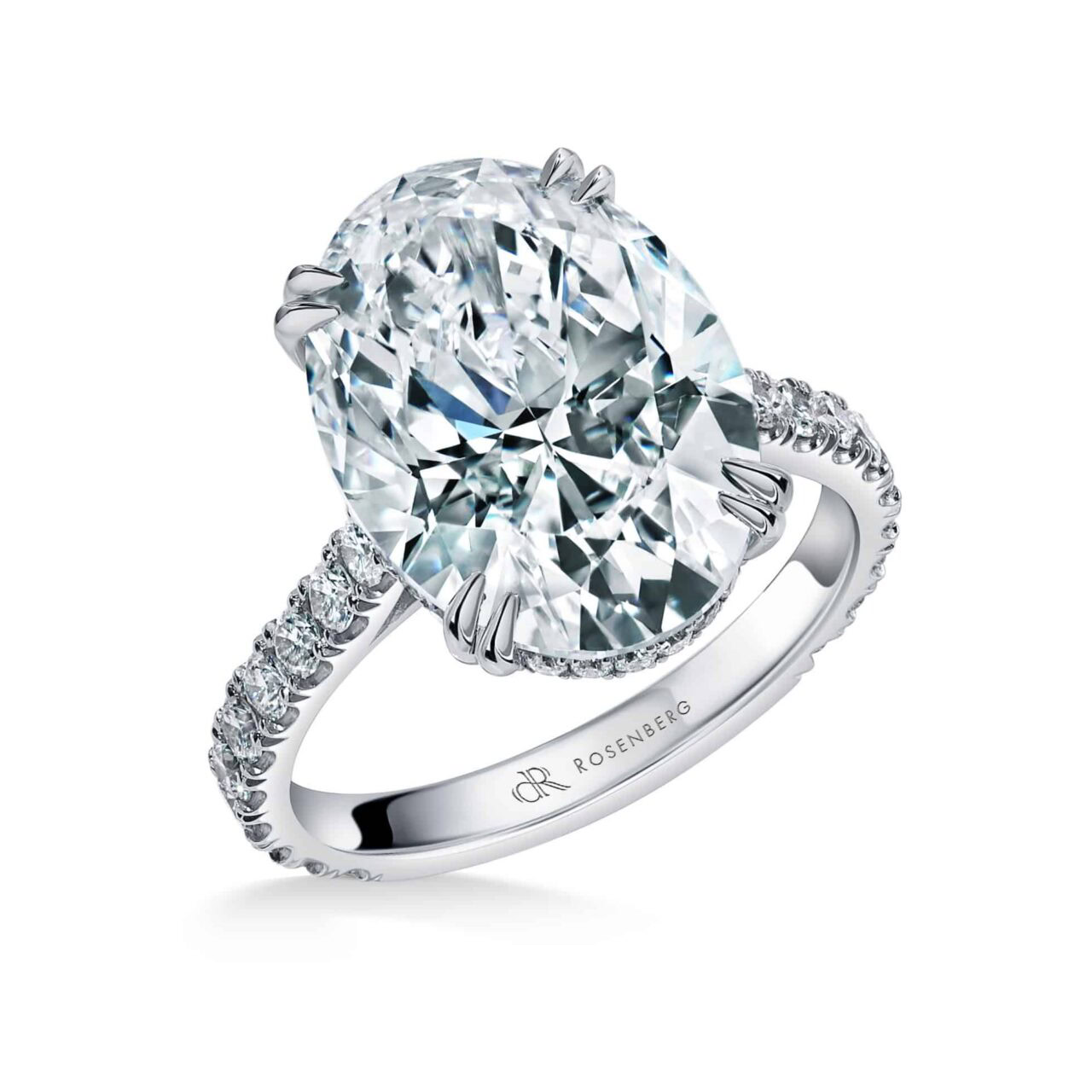 8 Carat G VS1 Oval Cut Diamond Ring