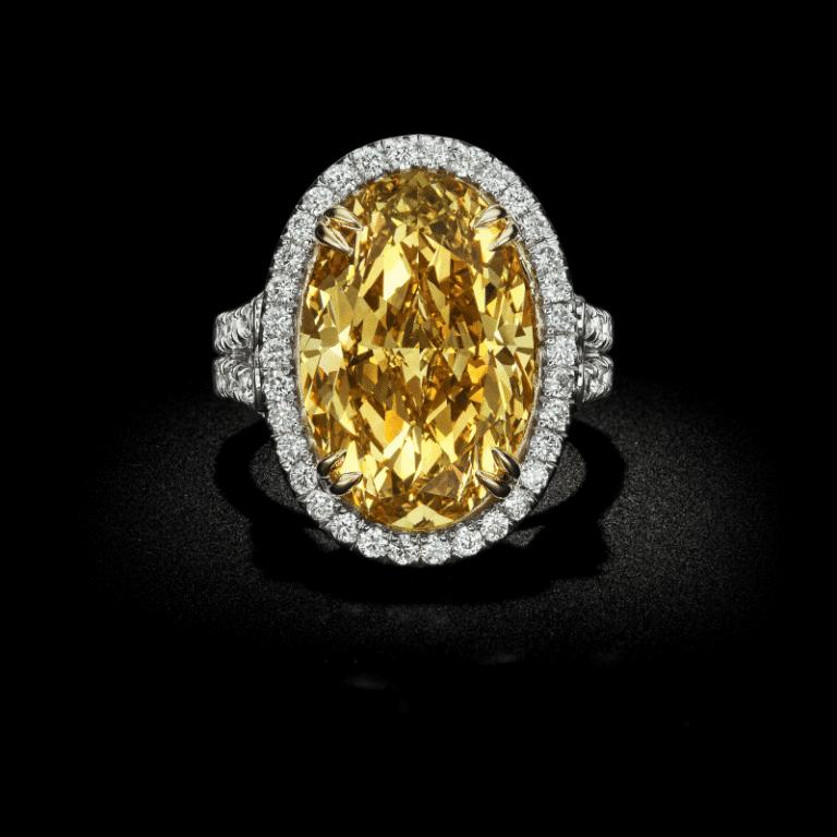 10ct Fancy Deep Brownish Yellow VS2 Oval Shape Natural Diamond, GIA Certified Ring