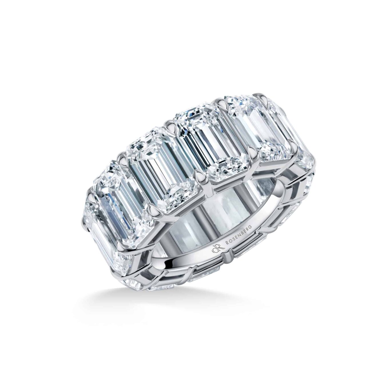 24.23cttw Emerald Cut D-F VVS2-VS1 GIA Certified Eternity Band