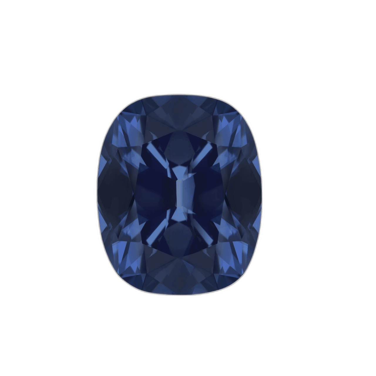 The Baby Blue Hope — 7.50 carat Fancy Deep Blue VS2 Cushion Brilliant cutout