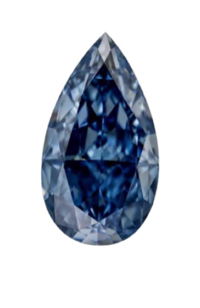 The Luna Azul — polished blue diamond after planning