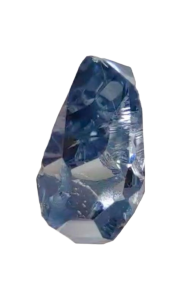 The Luna Azul — rough blue diamond before planning