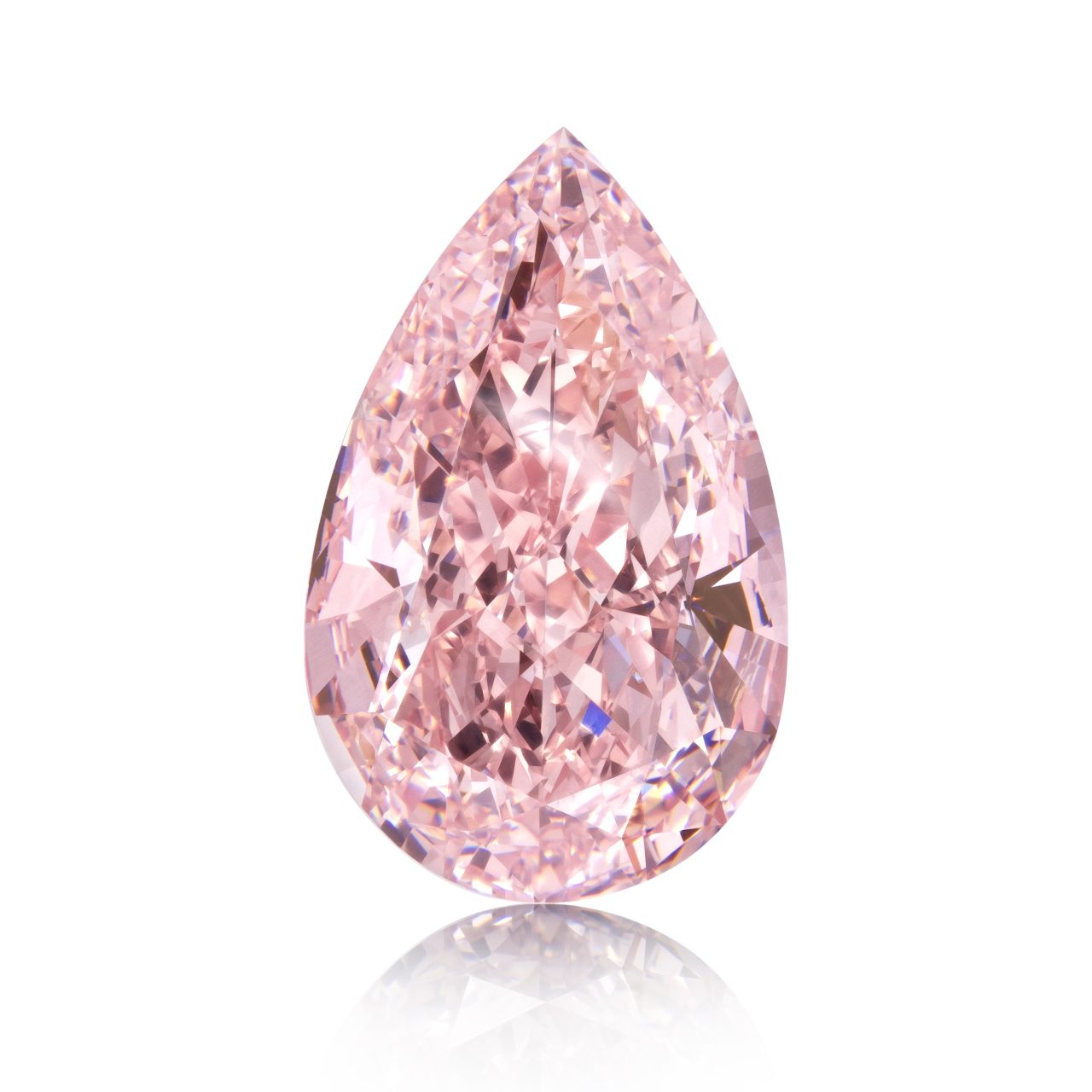 The Pink Harmonie — 15.50 carat Fancy Pink VS1 Pear-Shaped Diamond, loose