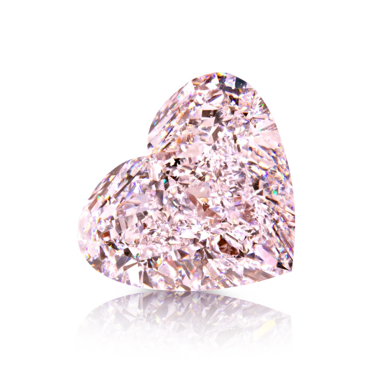 The Royal Blush — 85.00 carat Light Pink Flawless heart-shaped diamond