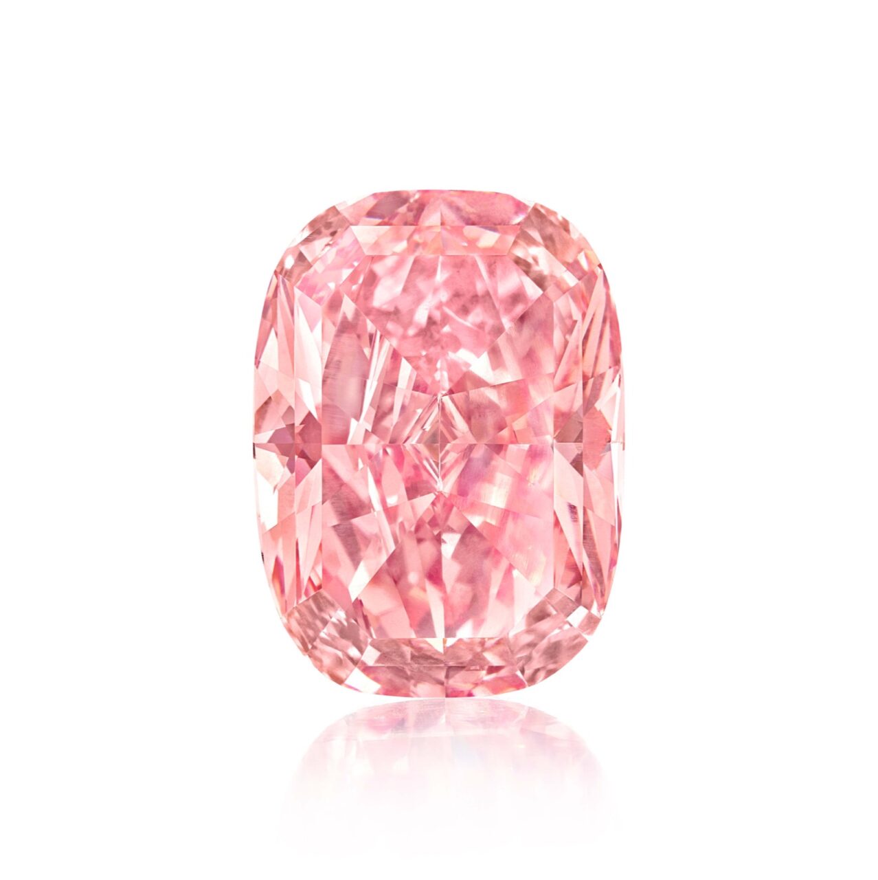 The Williamson Pink Star — loose 11.15 carat Fancy Vivid Pink cushion diamond